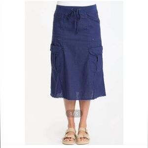 Wearables by XCVI Navy Blue Women's Skirt NWT